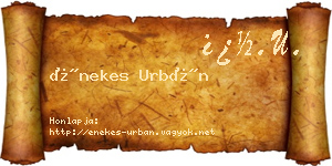 Énekes Urbán névjegykártya